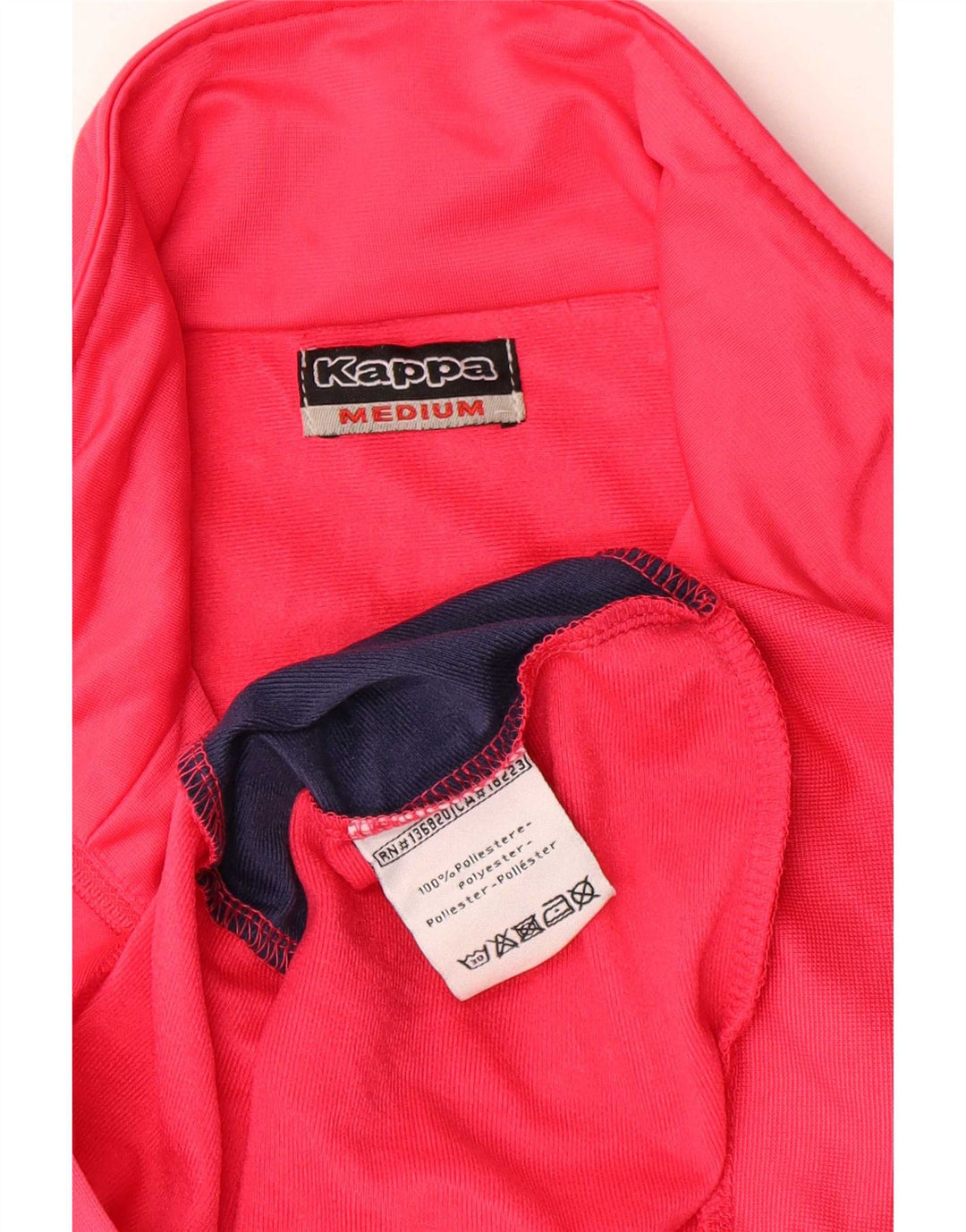 Giacca da tuta da donna Kappa UK 12 Poliestere color block rosso medio