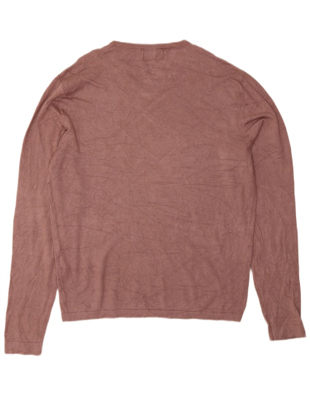 Maglione Zara da uomo con scollo a V XL rosa in viscosa