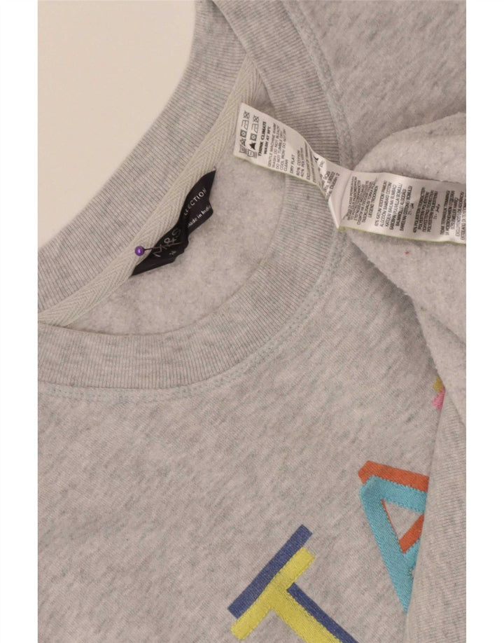 Felpa grafica da donna Marks & Spencer UK 16 grande cotone grigio