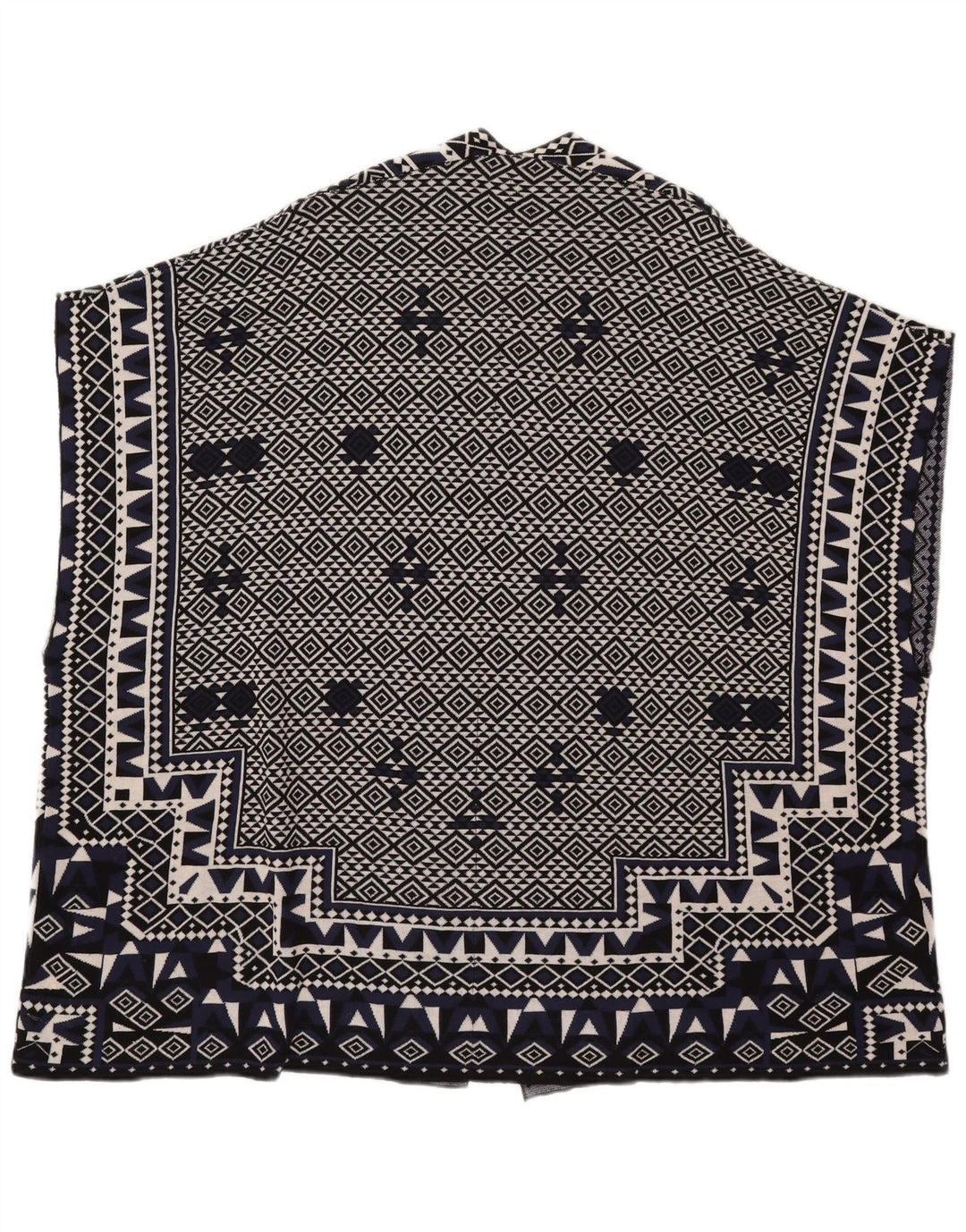 Maglione cardigan da donna French Connection UK 10 Piccolo blu navy geometrico
