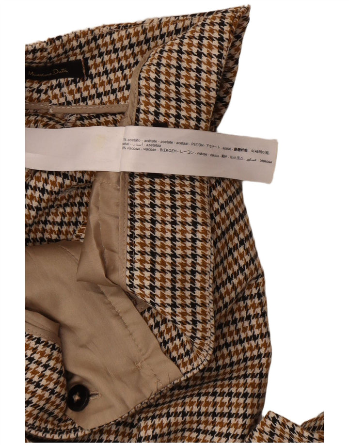 Pantaloni chino da donna Massimo Dutti EU 42 Large W32 L32 pied de poule marrone