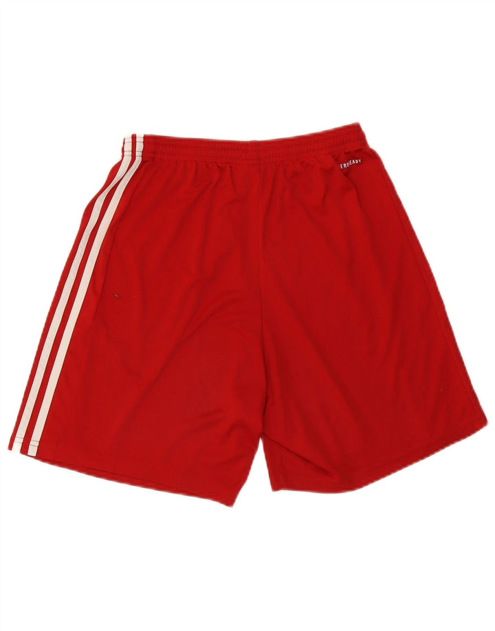 Pantaloncini sportivi Adidas Climalite da uomo in poliestere rosso medio