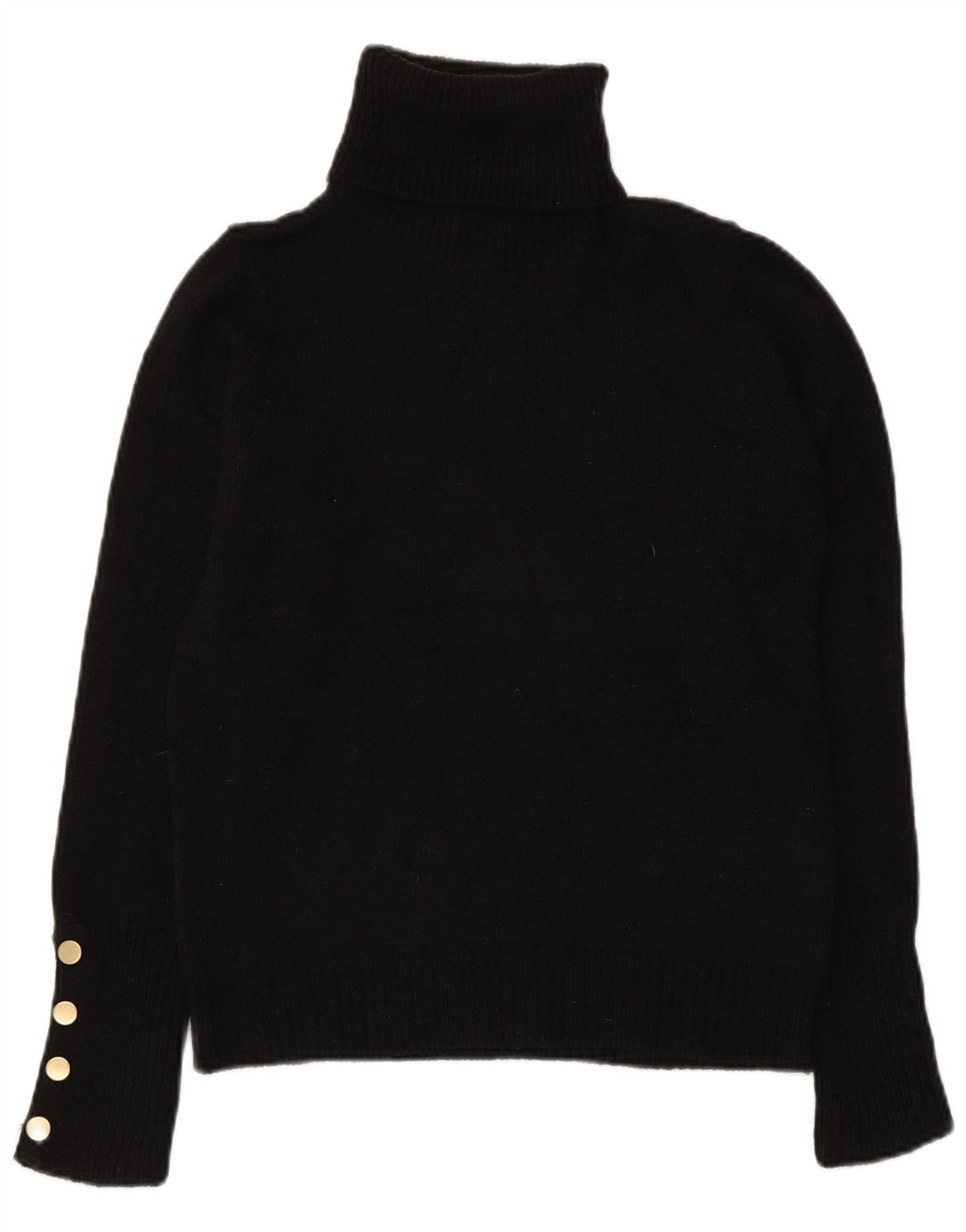 Maglione ZARA da donna con collo alto e collo alto UK 12 medio nero acrilico