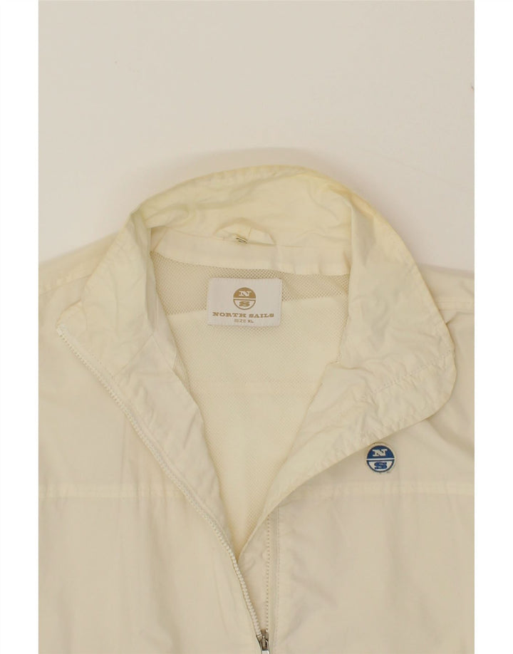 NORTH SAILS Womens Tracksuit Top Jacket UK 18 XL Off White Polyamide Vintage North Sails and Second-Hand North Sails from Messina Hembry 