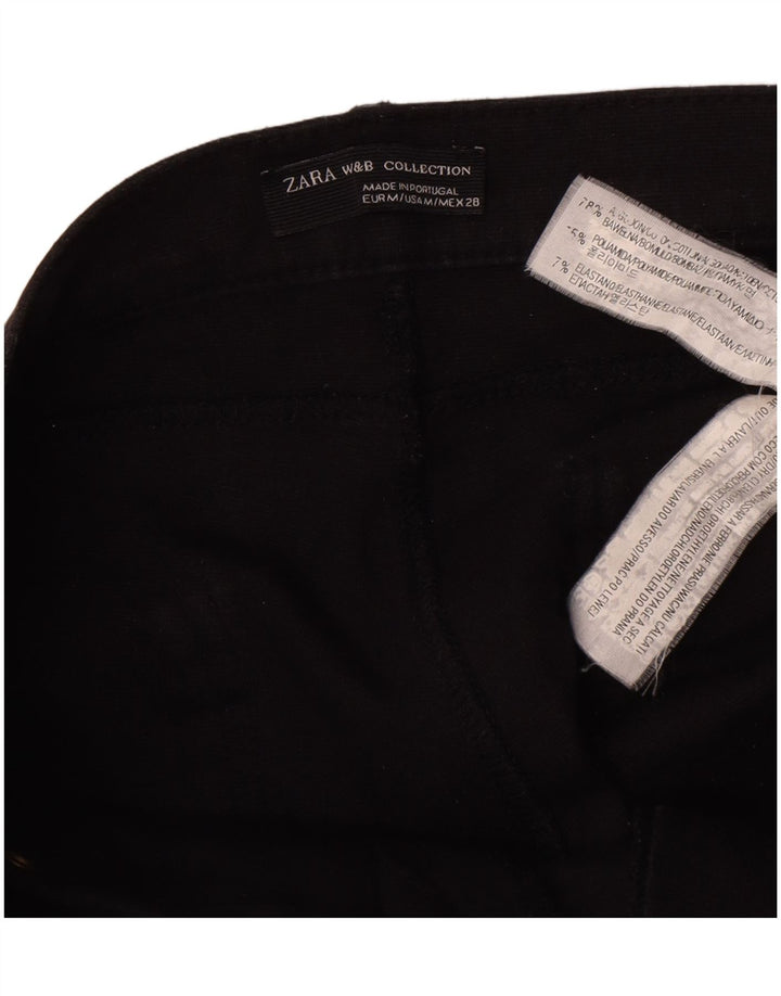 Pantaloni casual slim da donna Zara medi W28 L26 cotone nero