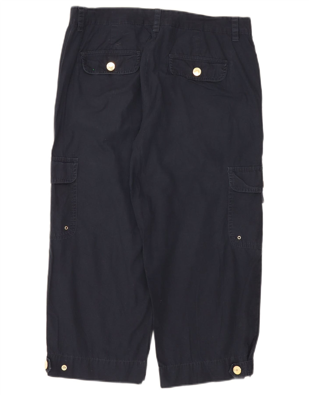 Pantaloni cargo capri dritti da donna Chaps US 8 medi W32 L21 blu navy