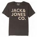 Jack & Jones T-shirt grafica da uomo grande in cotone grigio