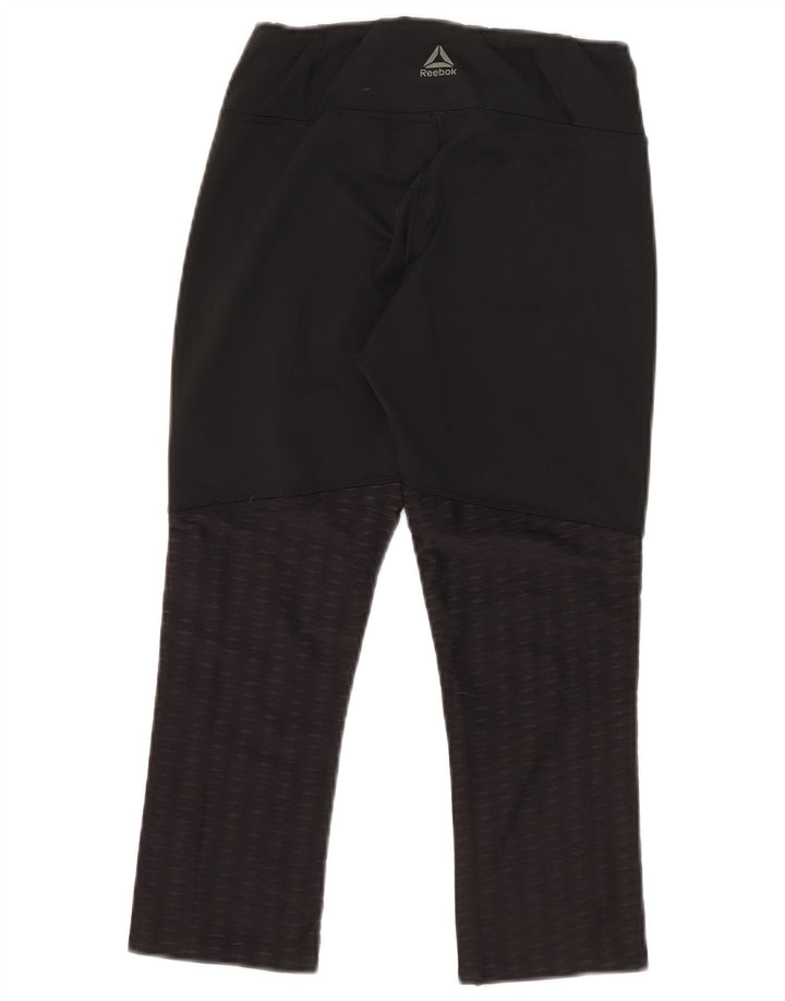 Leggings Reebok Speedwick Capri da donna UK 8/10 Small Black Spotted