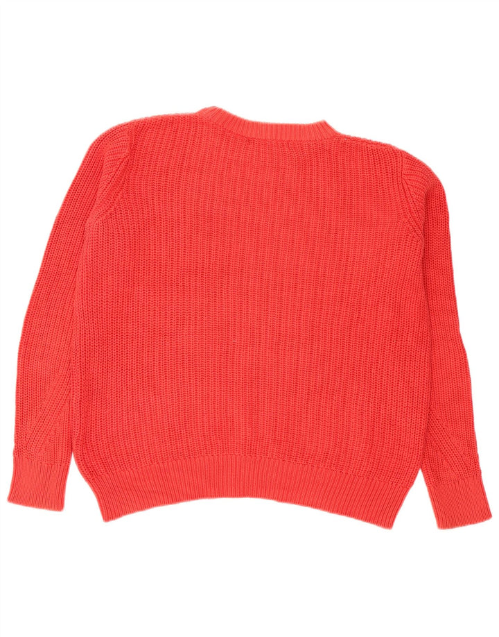 Maglione maglione girocollo da uomo Marks & Spencer piccolo cotone rosso