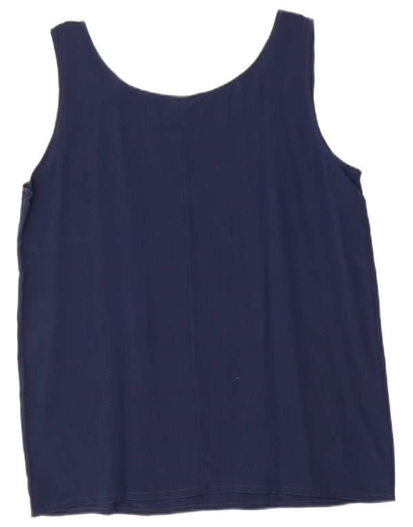 Canotta vintage da donna UK 14 medio blu navy