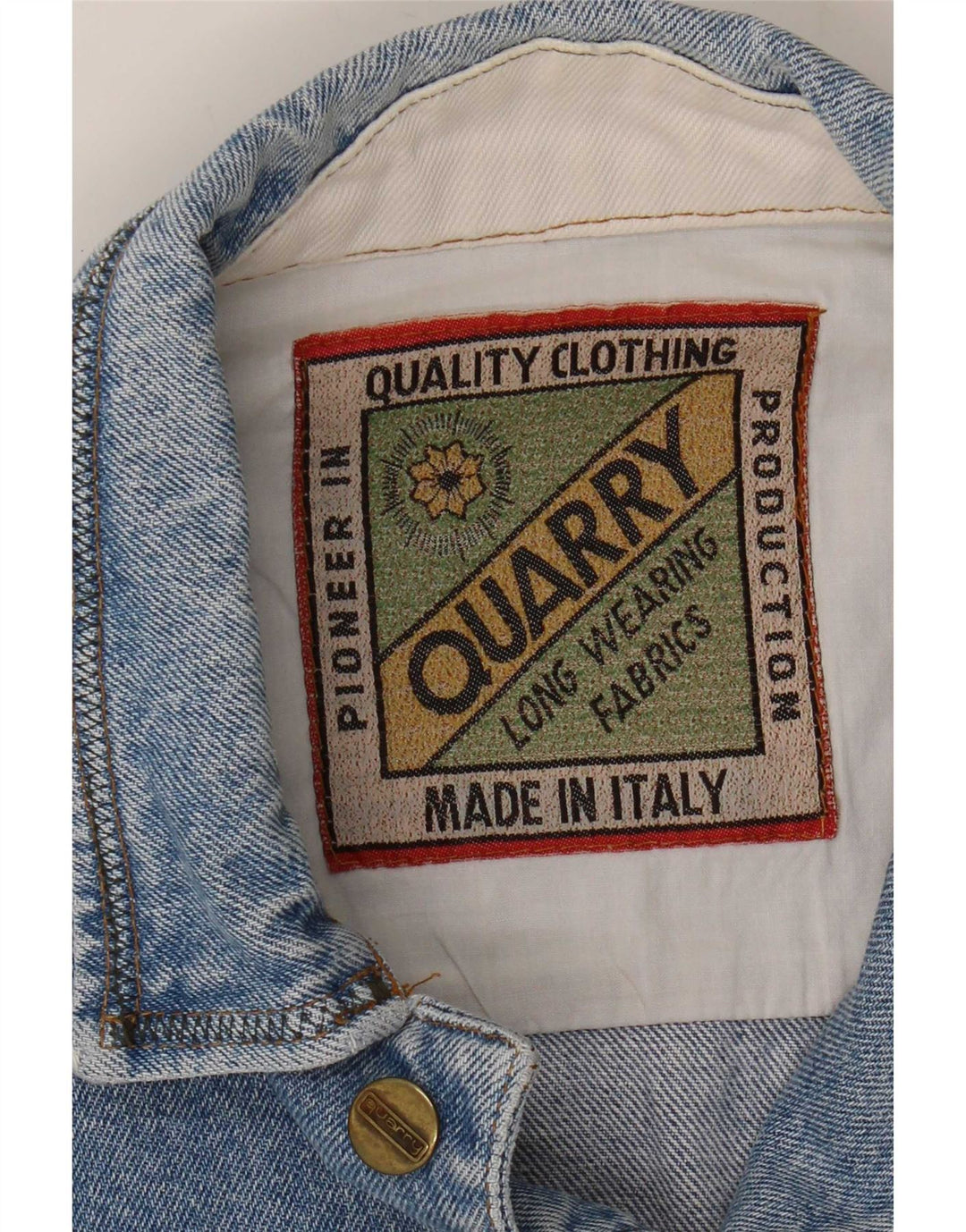 Quarry Giacca di jeans da uomo UK 40 Large Blu