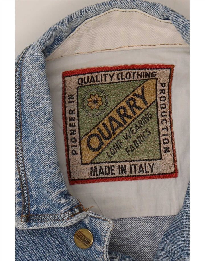 Quarry Giacca di jeans da uomo UK 40 Large Blu