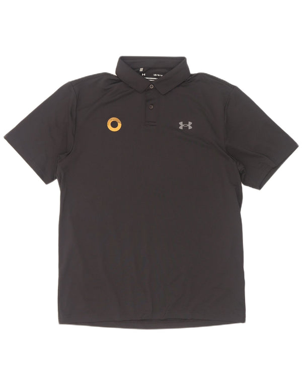 Polo da uomo Under Armour grande nera in poliestere