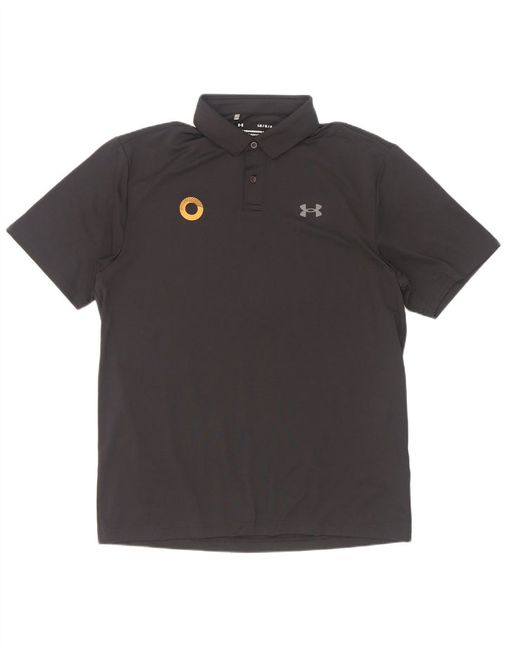 Polo da uomo Under Armour grande nera in poliestere