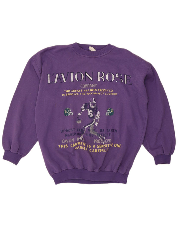 Felpa con grafica vintage da donna UK 18 XL Viola