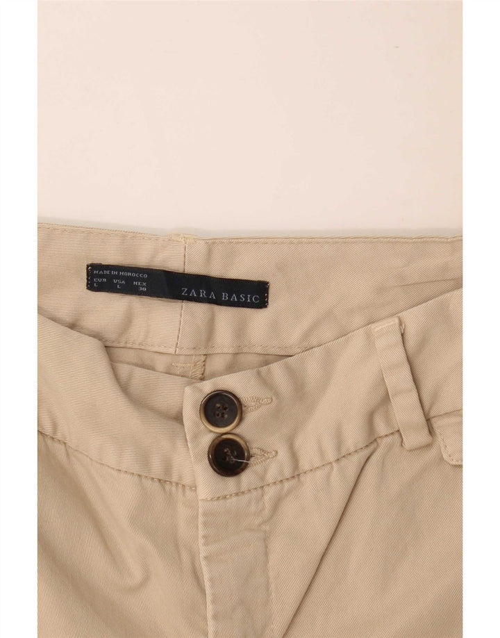 Pantaloncini chino da donna Zara grandi W32 beige