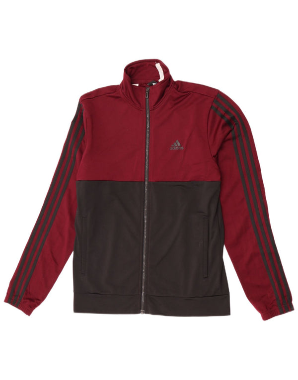 Giacca da tuta da uomo Adidas UK 36/38 Small Borgogna Colourblock