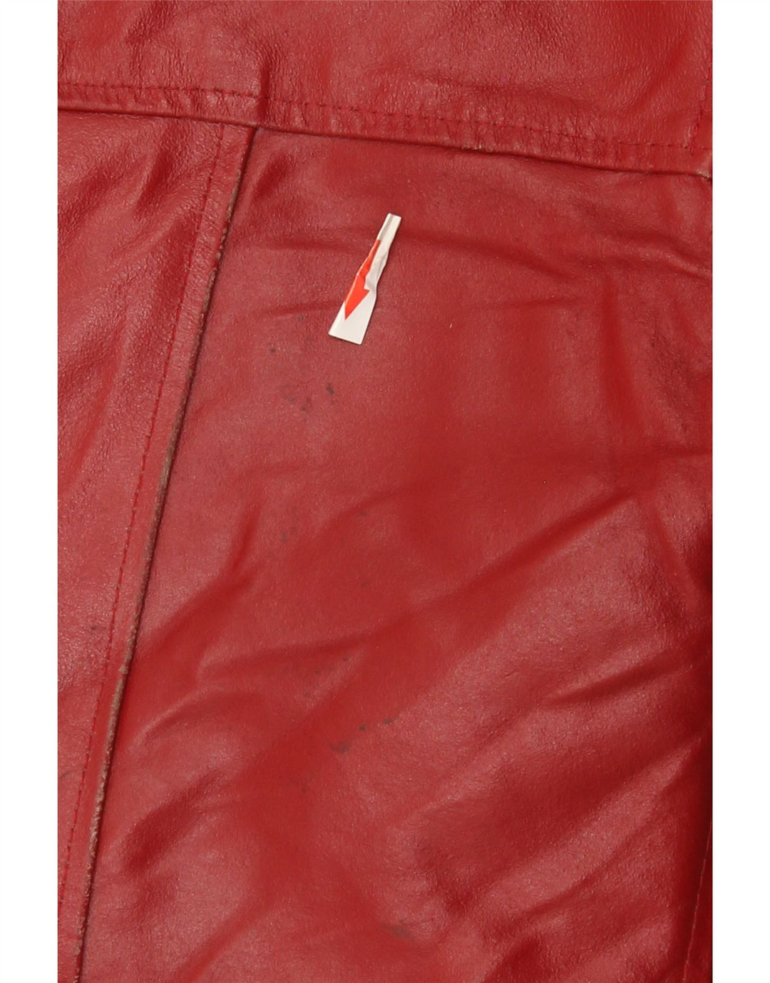 Giacca in pelle corta da donna vintage UK 14 in pelle rossa media