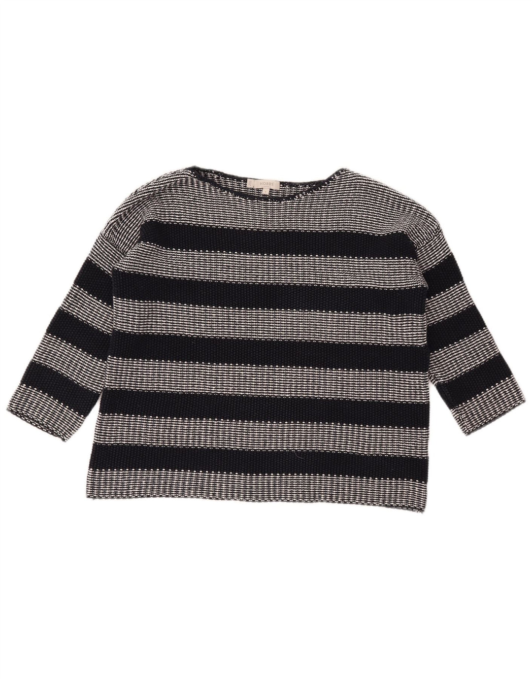 HOBBS Maglione da donna oversize con scollo a barca corto UK 10 piccolo nero