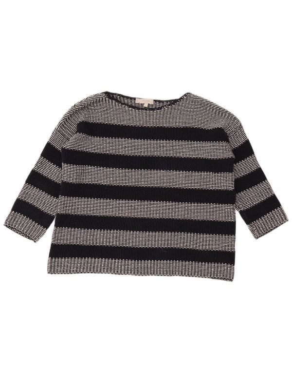 HOBBS Maglione da donna oversize con scollo a barca corto UK 10 piccolo nero