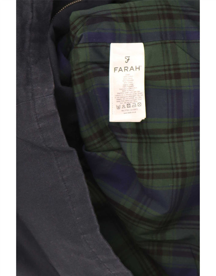 Giacca bomber da uomo Farah UK 40 grande cotone blu navy