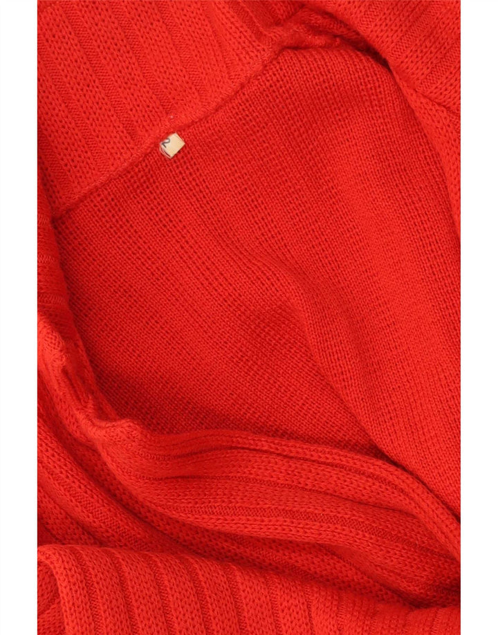 Maglione cardigan da donna vintage UK 16 grande rosso