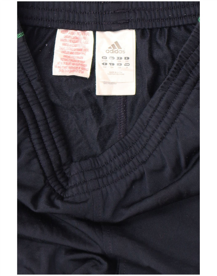 Pantaloni della tuta da ragazzo Adidas 11-12 anni in poliestere blu navy