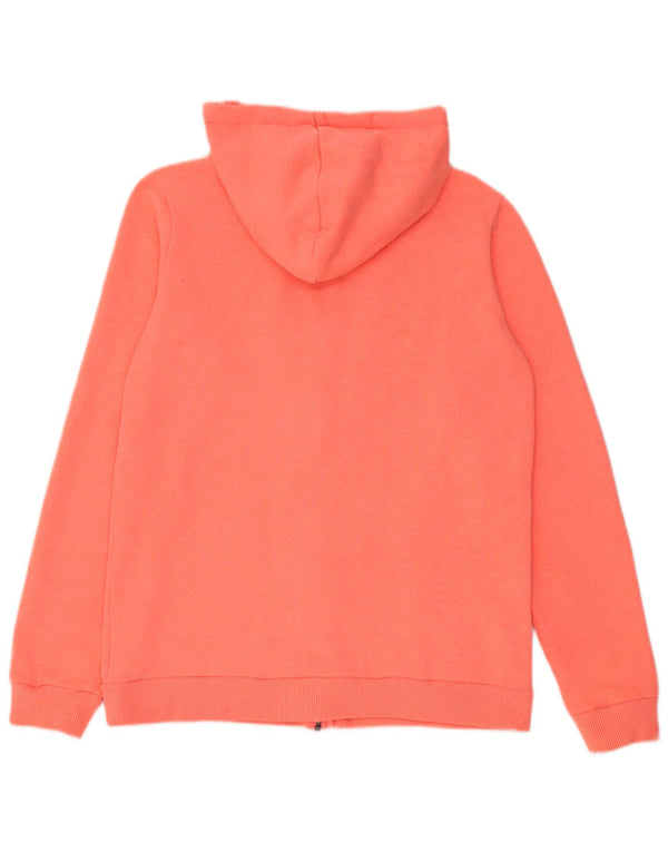 Billabong Womens Zip Hoodie Sweater UK 14 Medium Orange Cotton
