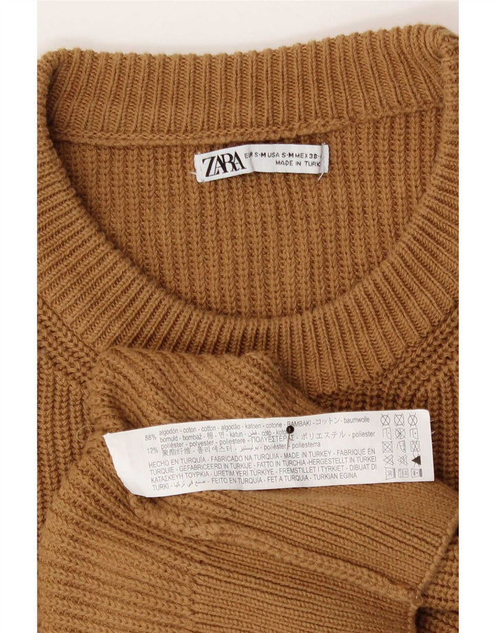Canottiera da uomo Zara Canottiera piccola in cotone marrone