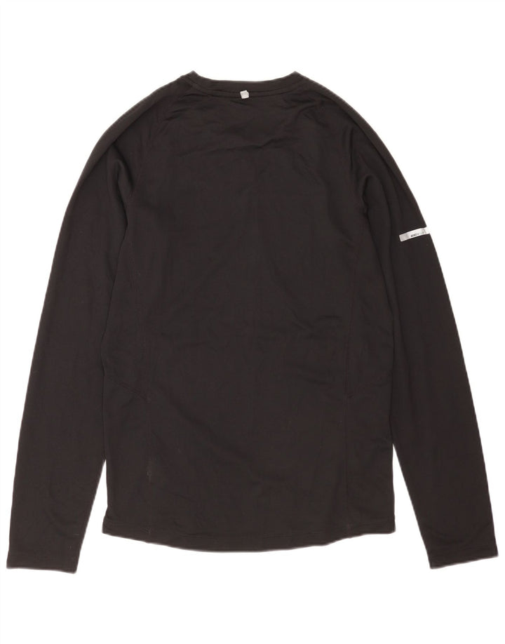 Maglia Nike Dri Fit da uomo a manica lunga piccola in poliestere nero