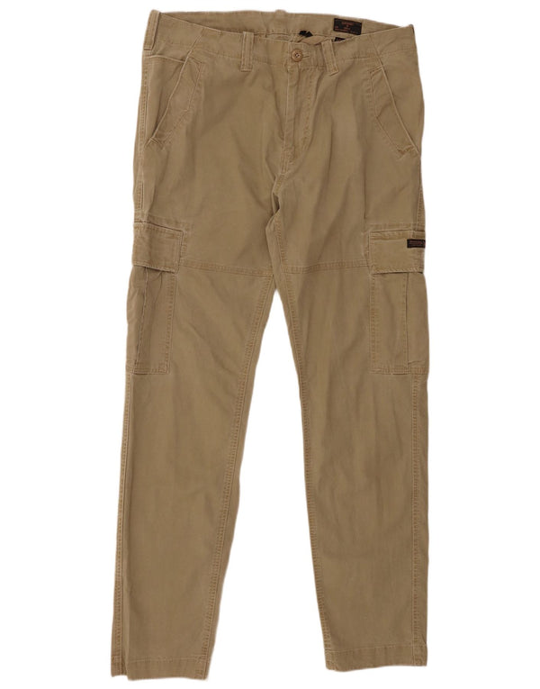 Pantaloni cargo slim da uomo Superdry W34 L34 cotone kaki