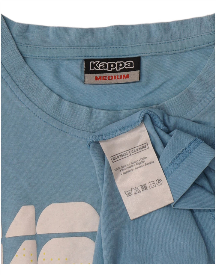 T-shirt grafica da uomo Kappa Top in cotone blu medio