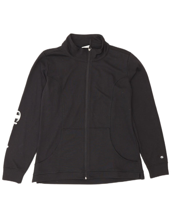 Giacca da ginnastica grafica da uomo Champion XL in cotone nero