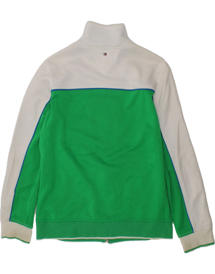 TOMMY HILFIGER Boys Tracksuit Top Jacket 12-13 Years Large  Green Vintage Tommy Hilfiger and Second-Hand Tommy Hilfiger from Messina Hembry 