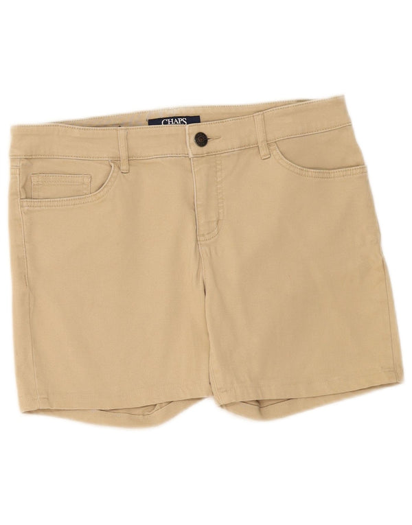 Pantaloncini casual da donna Chaps US 4 Small W30 Cotone Beige