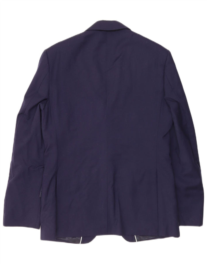 Giacca blazer da uomo a 1 bottone Reiss UK 38 media lana blu navy