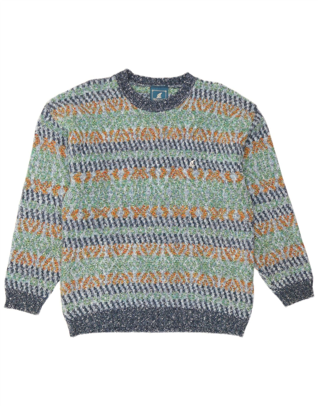 Polo Nord Maglione girocollo da uomo Maglione grande geometrico multicolore