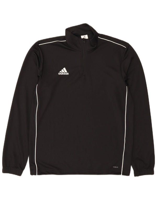 Felpa Adidas Uomo Climalite con zip e collo maglione medio poliestere nero
