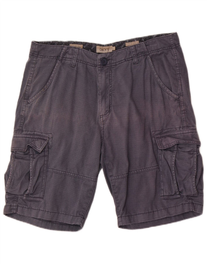 Pantaloncini cargo da uomo di Dack IT 50 Large W34 cotone maculato blu navy