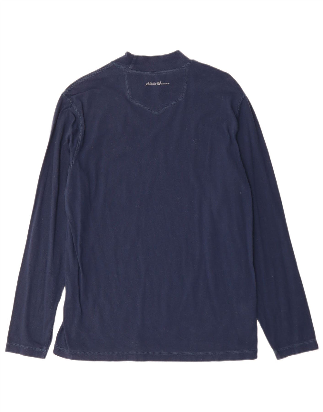 Eddie Bauer Maglia da uomo a maniche lunghe in cotone medio blu navy
