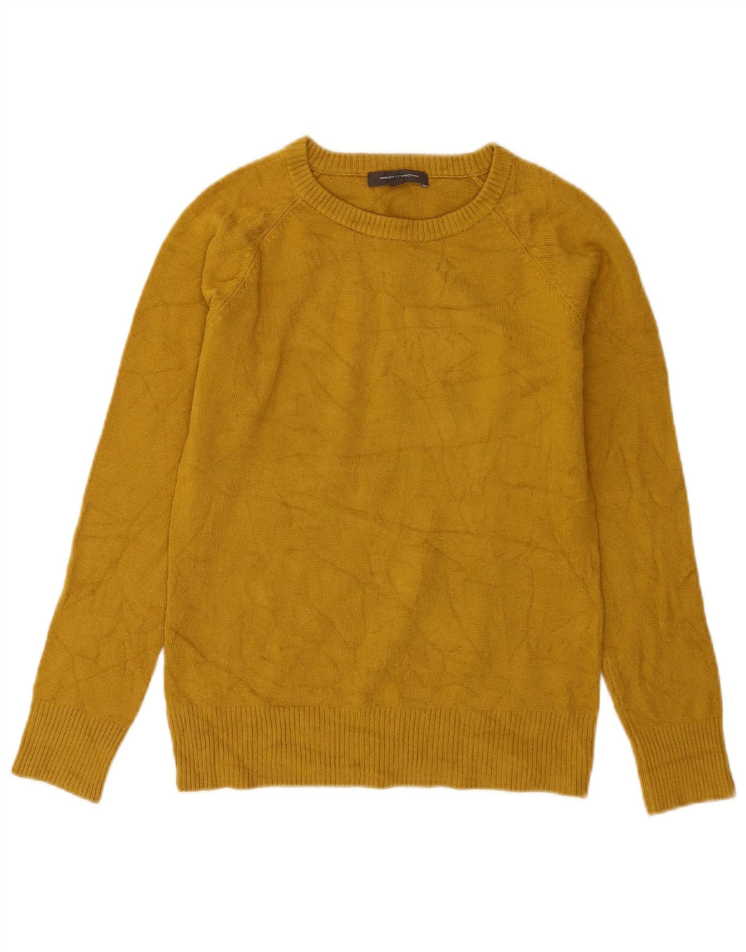 Maglione maglione con scollo a barca da donna French Connection UK 12 Giallo medio