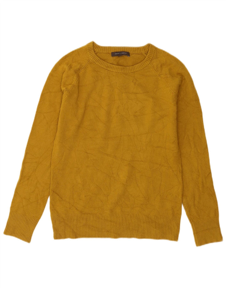Maglione maglione con scollo a barca da donna French Connection UK 12 Giallo medio