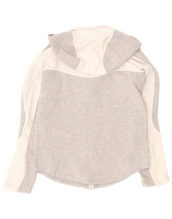 Felpa con cappuccio e zip Puma da donna, vestibilità ampia, UK 6 XS, cotone color block grigio