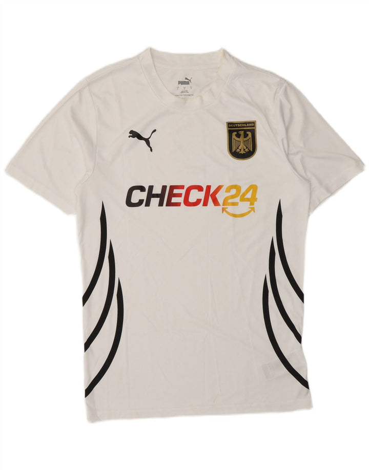 Puma T-shirt grafica da uomo Deutshland Top in poliestere a righe bianche piccole