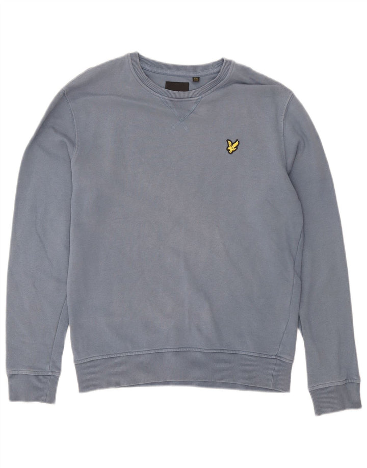 Felpa da uomo Lyle & Scott maglione XS blu cotone