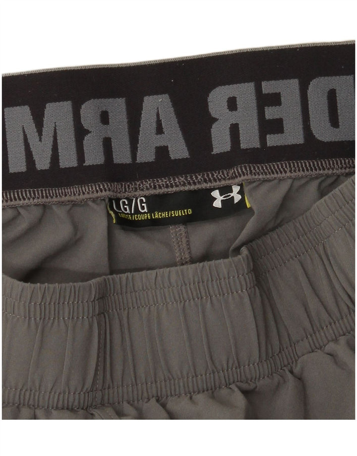 Pantaloncini sportivi grafici da uomo Under Armour grandi grigi