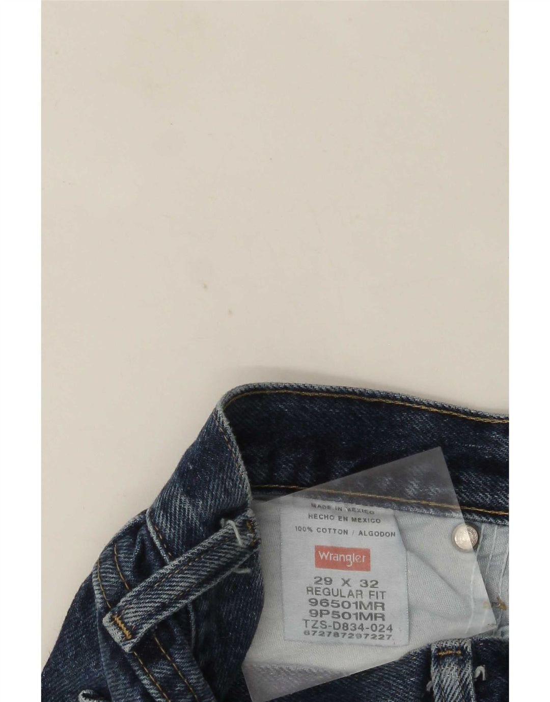 Jeans dritti da uomo Wrangler vestibilità regolare W29 L32 cotone blu