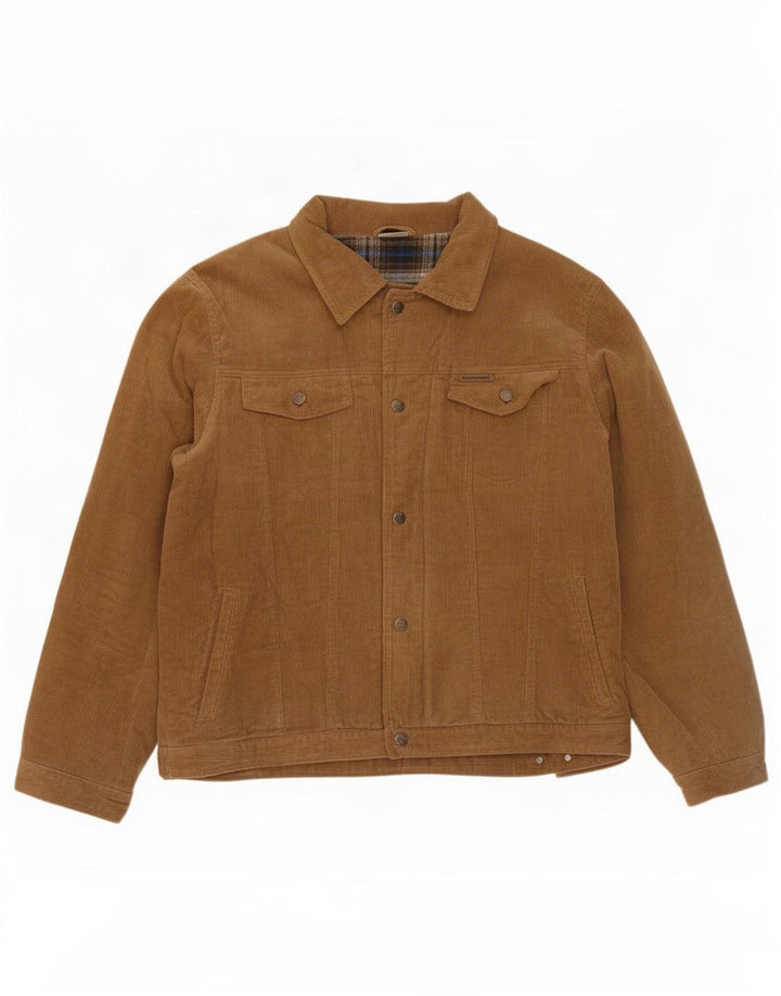 Giacca da uomo in velluto a coste Camargue EU 52/54 grande cotone marrone