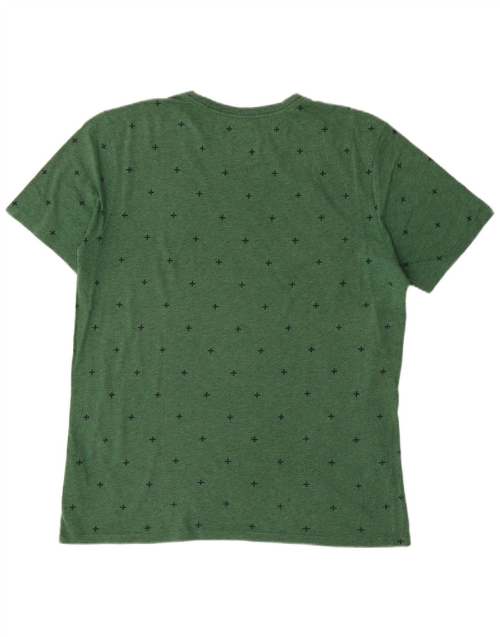 Nike - T-shirt da uomo con motivo astratto dal taglio atletico, taglia grande, in cotone verde