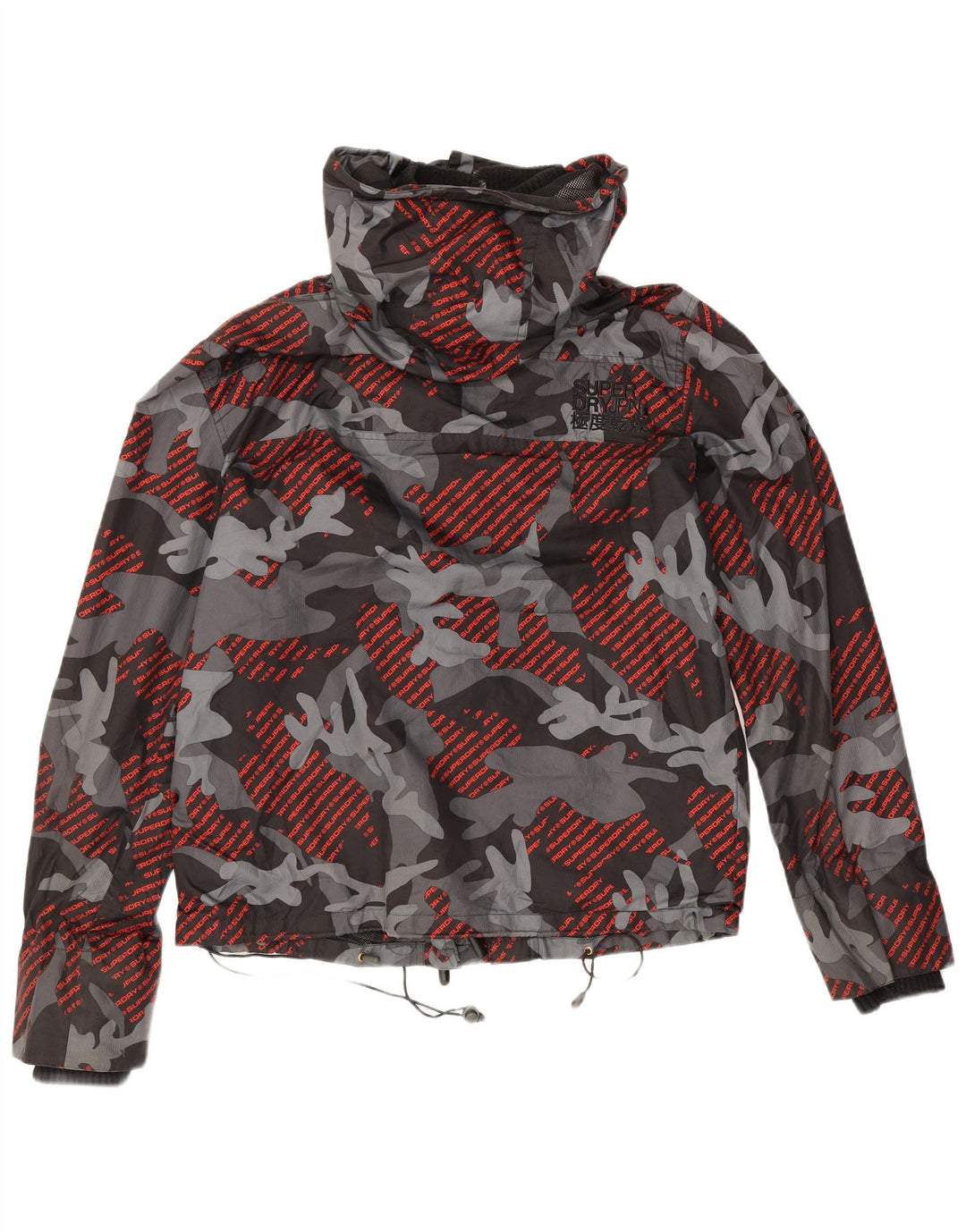 Giacca antipioggia da uomo Superdry Windcheater Graphic UK 40 Large Grey Camouflage